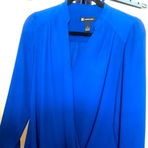 Inc size 2 royal blue crisscross top